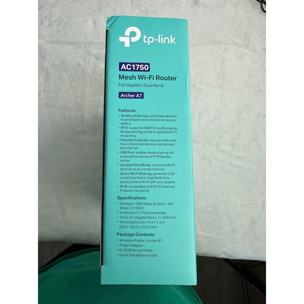 TP-Link Archer A7 AC1750 Mesh WiFi Router Dual Band Gigabit Wireless Router - Picture 4 of 4